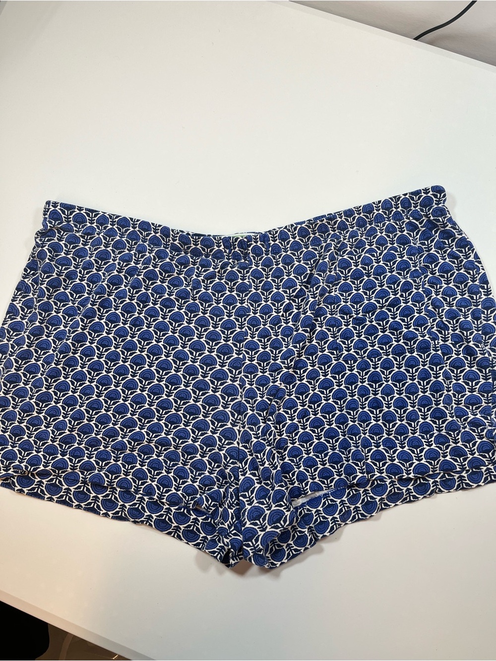 Vera Bradley Blue Printed Pull On Lounge Sleep Shorts